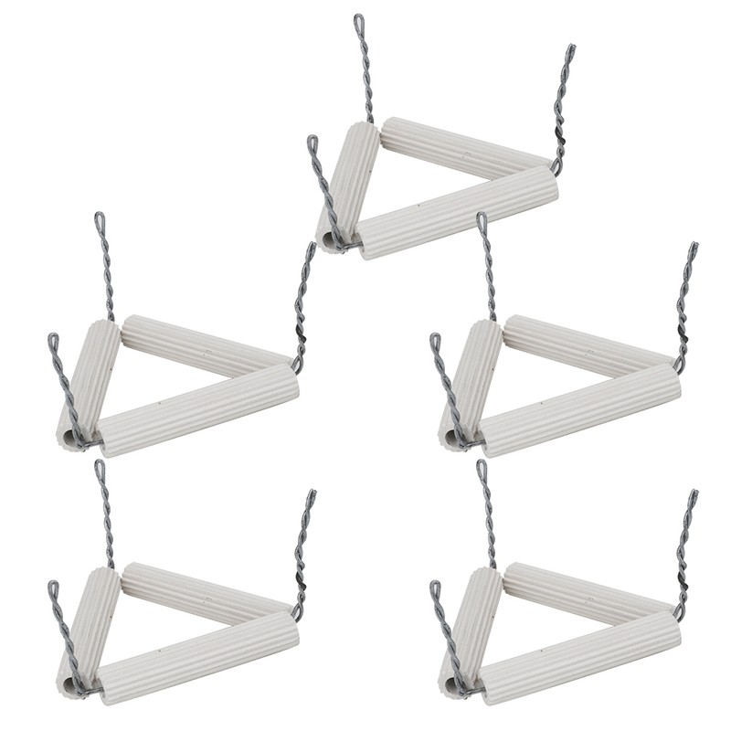 5pcs 65mm Lab Clay Triangle Crucible Holder Ceramic Pipes and