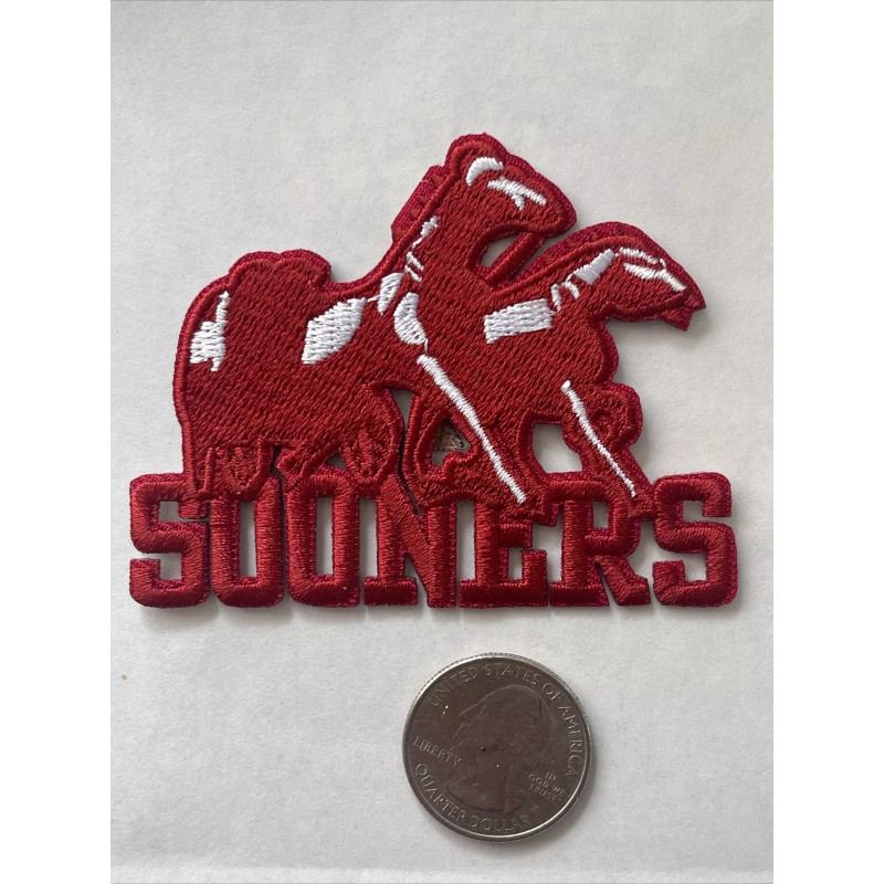 OU Oklahoma SOONERS Vintage Embroidered Iron On Patch 3" X