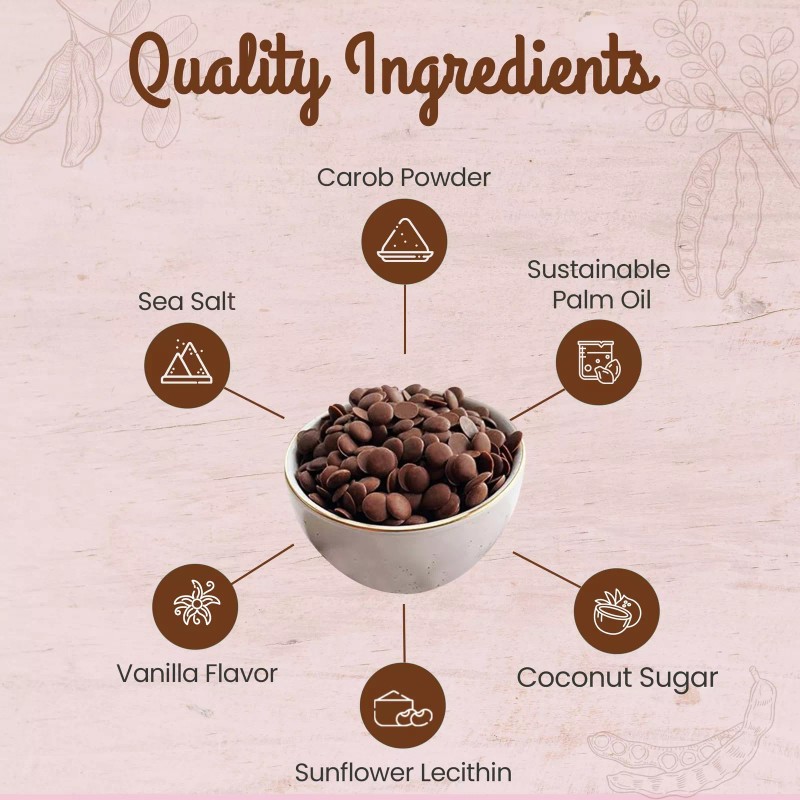 Missy J's Organic Carob Baking Chips Vegan Gluten Free Non