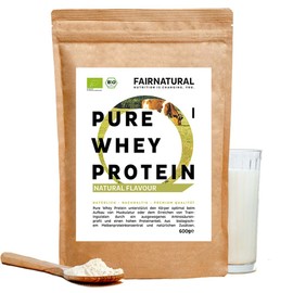 Fairprotein® Organic Whey Protein Powder, Organic Protein Powder from Germany, High-Quality Protein Shakes, Organically Certified, for Men and Women, 650 g Premium Whey Protein Powder without Soy