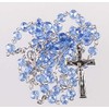 Dainty and Small Blue Crystal Effect rosary