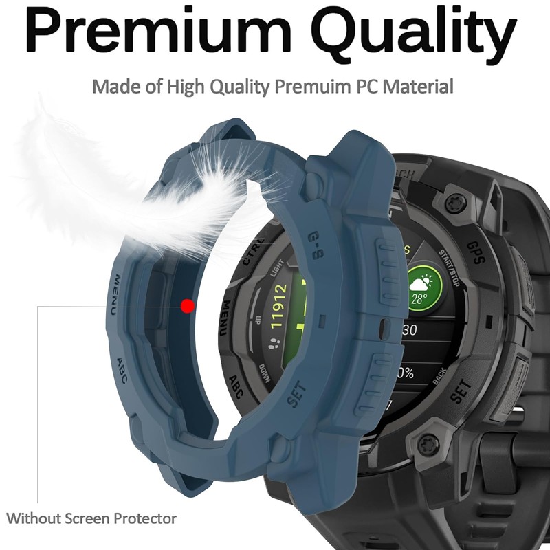 Case for Garmin Instinct 3 45mm，[Without Screen Protector]Protector Protective Case