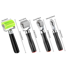 4pcs Sound Roller, Car Sound Deadening Roller Car Audio Sound Deadener Application Interior Accessories Metal Installation Tool Seam Roller