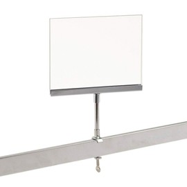 Universal Retail Rack Acrylic Frame Clamp On 5.5" x 7" Sign Holder Card Display, 10" H, 5 Pack