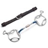 Cavalon Slotted D-Ring Capsule Sweet Iron Snaffle Bit (5.5")