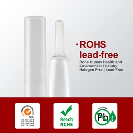 Chanzon 2:1 Ratio 15/64" (6mm) Heat Shrink Tubing 8Ft Roll (2.5M Total Length) Clear/Transparent Polyolefin Sleeving Wrap Shrinking 2 to 1 1pcs