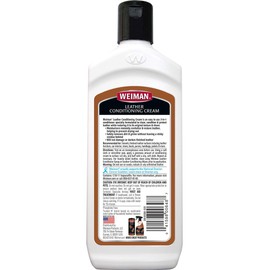 Weiman 3 in 1 Deep Leather Conditioner Cream (Microfiber Cloth) - Restores Leather Surfaces - Use on Leather Furniture, Car Seats, Shoes, Bags, Jackets, Saddles