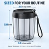 6 Compartment Pill Organizer with Rotating Lid Large Capacity Portable