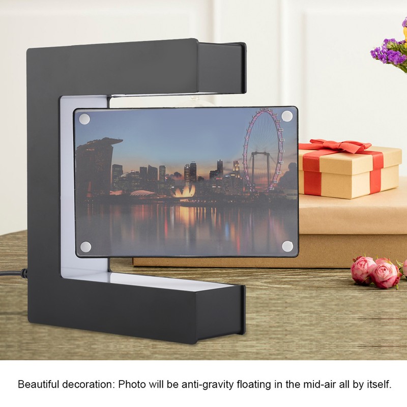 LED Magnetic Levitation Photo Frame Home Office Wedding Decoration
