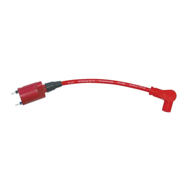 POSH NSR50 NSR80 221010-04 Racing Ignition Coil Red + Speed Pro Twin Cord Red