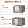 BALEINE 6 Pack Clothes Storage Bags, 24 Gallon Storage Containers