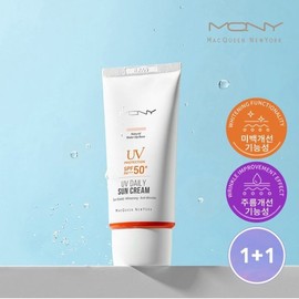 Macqueen New York 1+1  UV 데일리 선크림 50ml 2종 (옵션 택1) /SPF50+PA+++ 파데프리 톤업선크림 1+1 UV Daily Sunscreen 50ml 2 types (choose 1 option) / SPF50+PA+++ Makeup-Free Tone-Up Sunscreen