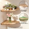 Plliocse Oak Corner Shelf Set of 2 Solid Floating Corner