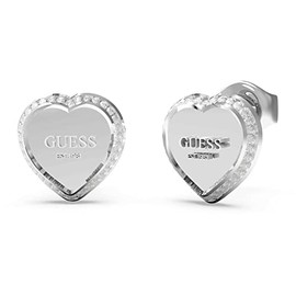GUESS JUBE01427JWRHT-U/JUBE01427JWYGT-U Fine Heart Stud Earrings, One Size, Non Precious Metal, No Gemstone, Non-precious metal, No Gemstone