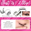 BERSHNOR Star-Shaped Glueless Lashes Clusters False Eyelashes Natural Look No