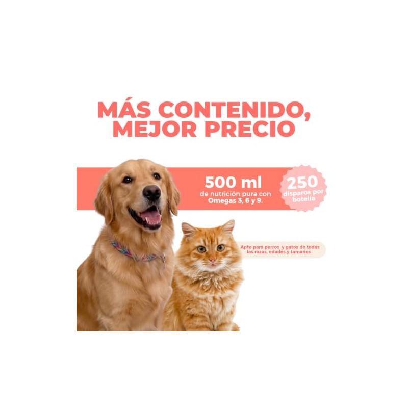 Waggys Super Aceite de Salmón Suplemento de Omega 3 para