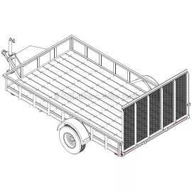 Johnson Trailer Parts 6′ 10" x 12′ Utility Trailer Plans – 3,500 lb Capacity | Trailer Blueprints