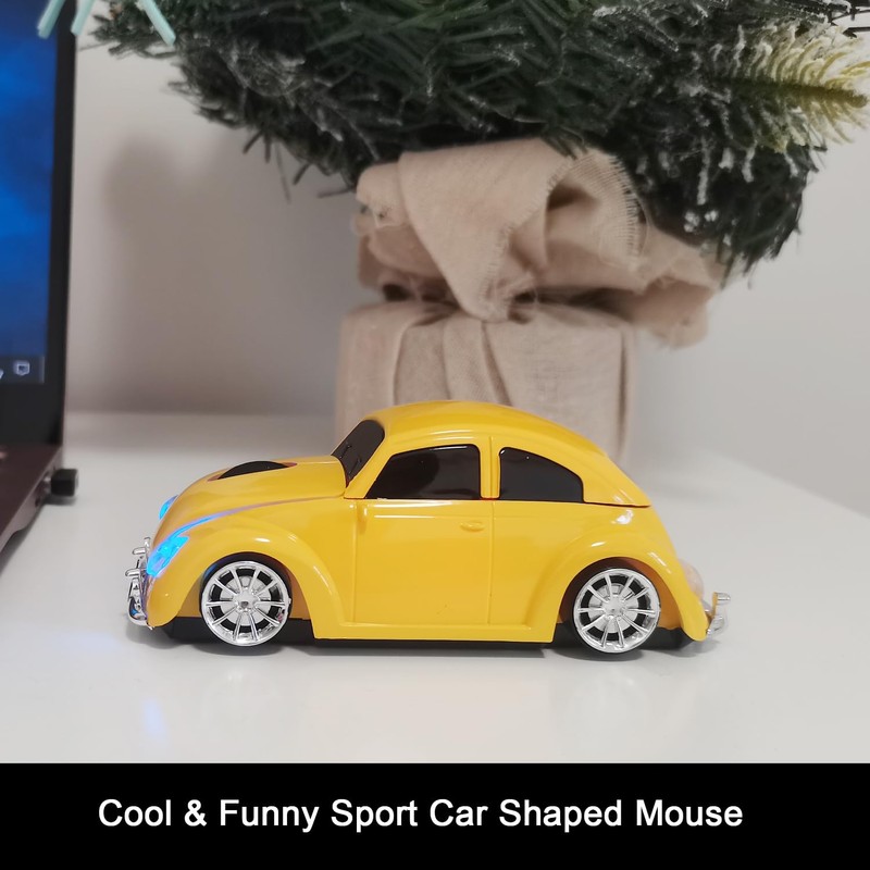 WUQIDA Wireless Car Mouse, Funny Car Shaped Mouse 2.4GHz Optical