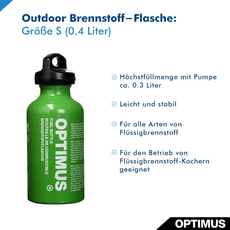 Optimus Fuel Bottle with child-safe screw cap