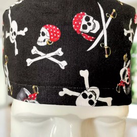 Handmade Pirate Skulls~  Modern Surgical Cap| Healthcare| Nurse Cap| CNA |OR|MD|CNA|Tec