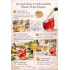Oojami 40 Pack 12 Ounce Stemless Unbreakable Crystal Clear Plastic