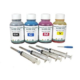 Premium Combo Ink Refill Kit for Canon PG-245/CL-246, PG-245XL/CL-246XL 1oz 30mL BKCMY
