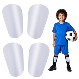2 Pairs Mini Shin Guards Youth Soccer Tiny Shin Protective Pads Small Shin Guards Miniature Shin Pads Professional Protection for Soccer Players Toddlers Kids (White)