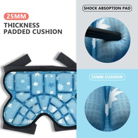 Natuway Kids Butt Pad for Skating Ski Snowboarding Roller Skate, Kids Hip Protector, Thickened Ski Butt Pad Padded Shorts for Winter Sports