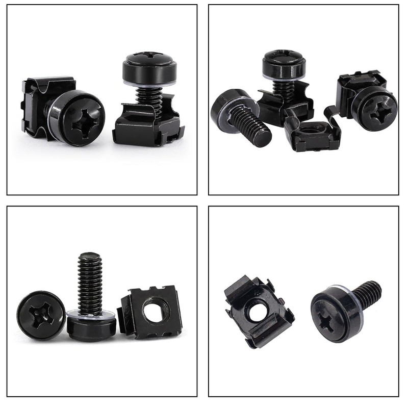 M6 Cage Nuts, Cage Nut Mounting Screws, 20 Cabinets Network