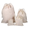Oumefar Drawstring Storage Bag, Household Plain Organic Cotton Storage Bag