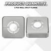 HARFINGTON 2pcs Wall Split Flange 0.79" (20mm) Plastic Square Adjustable