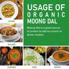 Jiva Organic Yellow Moong Dal 2 LB - Non-GMO, Gluten