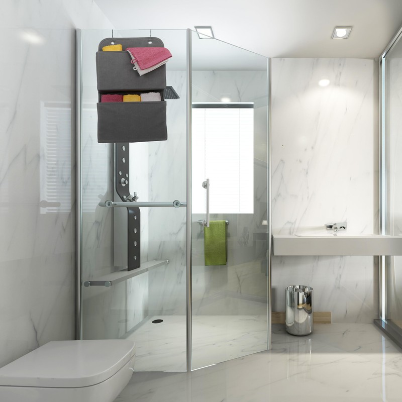 Relaxdays Hanging Organiser, 2 Compartments, Door & Wall, Door Shelf
