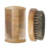 Beard Comb & Beard Brush Kit for Men - Handmade