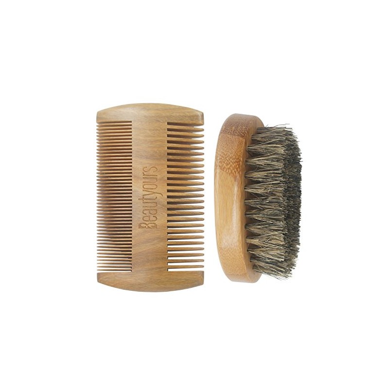 Beard Comb & Beard Brush Kit for Men - Handmade