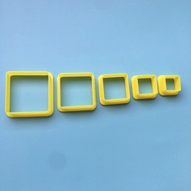 Set of 5 Square Shape Polymer Clay Cutters for Making Jewelry and Earring