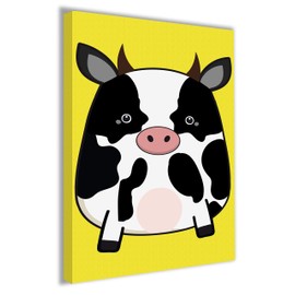 Hippowarehouse Baby cow Printed Canvas 21cmx31cm Wall Art Design Classroom Gym Room Home Office Décor