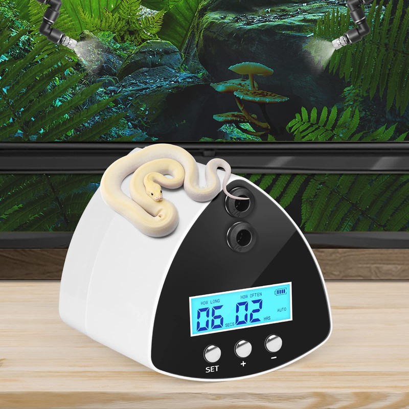 DAOTAILI Reptile Misting System | Automatic Humidifier with 2 Nozzles,