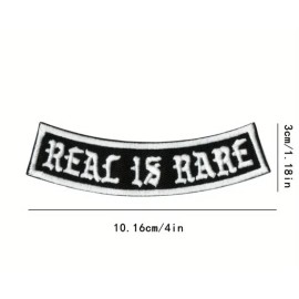 Gaugeusa Real is Rare Embroidered Patch - Iron-On/Sew-On Badge for DIY Clothing 1x4 Inch