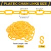 sourcing map Plastic Chain Links, 1.4-Inch 10 Foot Plastic Barrier