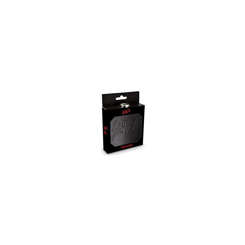 Slayer HFSL01 Hip Flask, Steel, Black, 9.5 x 2 x