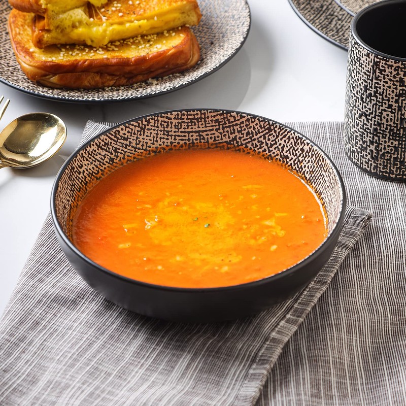 Stone Lain Stoneware Dish Set, 4 Bowls, Sophie - Brown