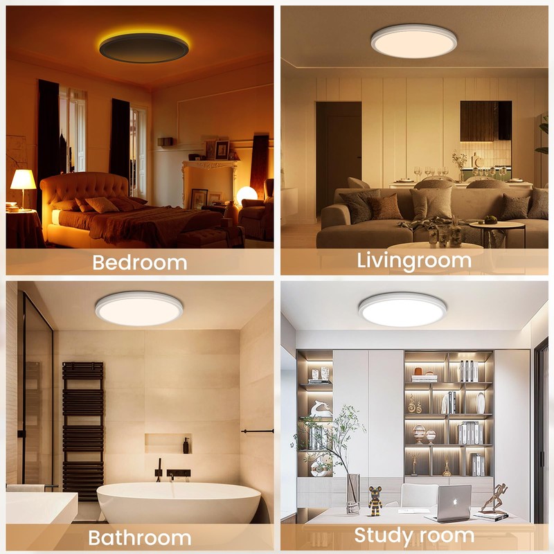 Tyreses LED Ceiling Light Dimmable 24 W, Ceiling Light with