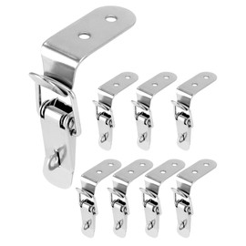 QWORK® Pack of 8 Heavy Duty Toggle Latch 72 x 24 mm, Corner Fastening Snap Lock Secure Lock for Box Closure and Trailer Side Wall Lock