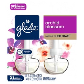 Glade PlugIns Refills Air Freshener, Scented and Essential Oils for Home and Bathroom, Orchid & Neroli, Fresh Collection 1.34 Fl Oz, 2 Count