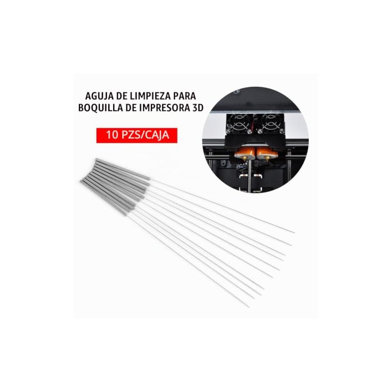 Mugast Aguja de Limpieza de Boquilla de 10pcs 0.4mm para