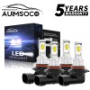 AUIMSOCO 9005 9006 LED Headlight Super Bright Bulbs Kit 8000K