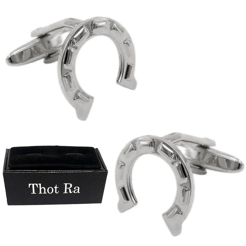 Thot Ra Mancuernillas Gemelos Herradura Acero Caballo Mod. A-057