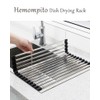 Hemompito 17.72" Dish Drying Rack Over The Sink, 304 Stainless