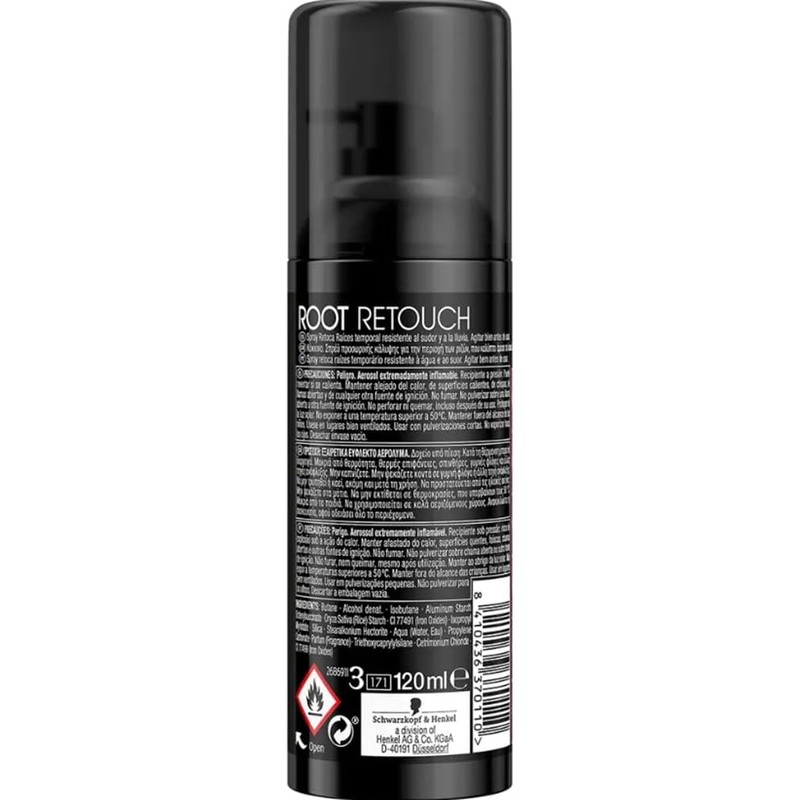 Schwarzkopf Retocador de raiz, negro, 120 Ml